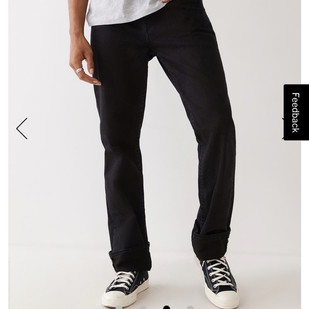 True Religion Ricky Relaxed Straight flap. Black size 32. Great shape!
